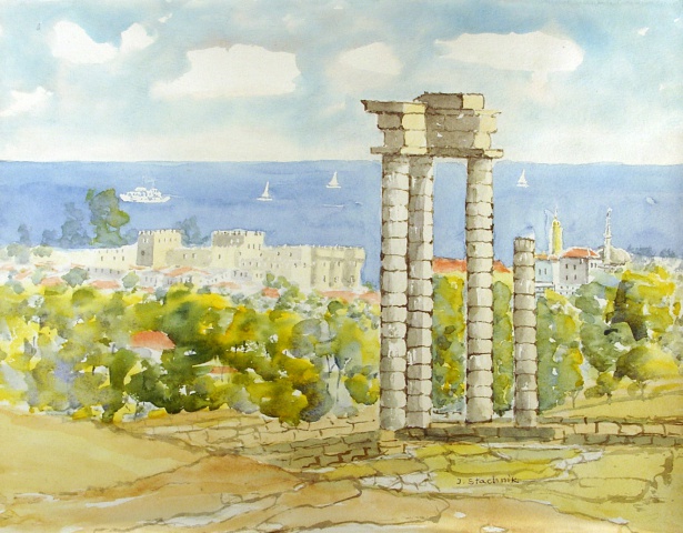 Józef  Stachnik - Grecja - ruiny kościoła