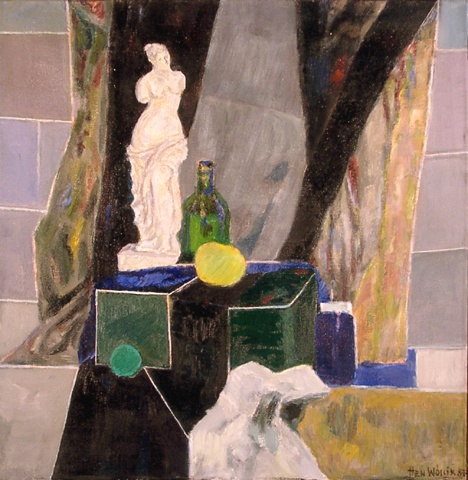Henryk Wójcik - Martwa natura z zieloną butelką